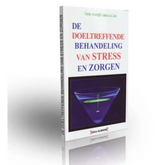 Boek met paarse en blauwe cover over doeltreffende behandeling van stress en zorgen